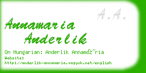 annamaria anderlik business card